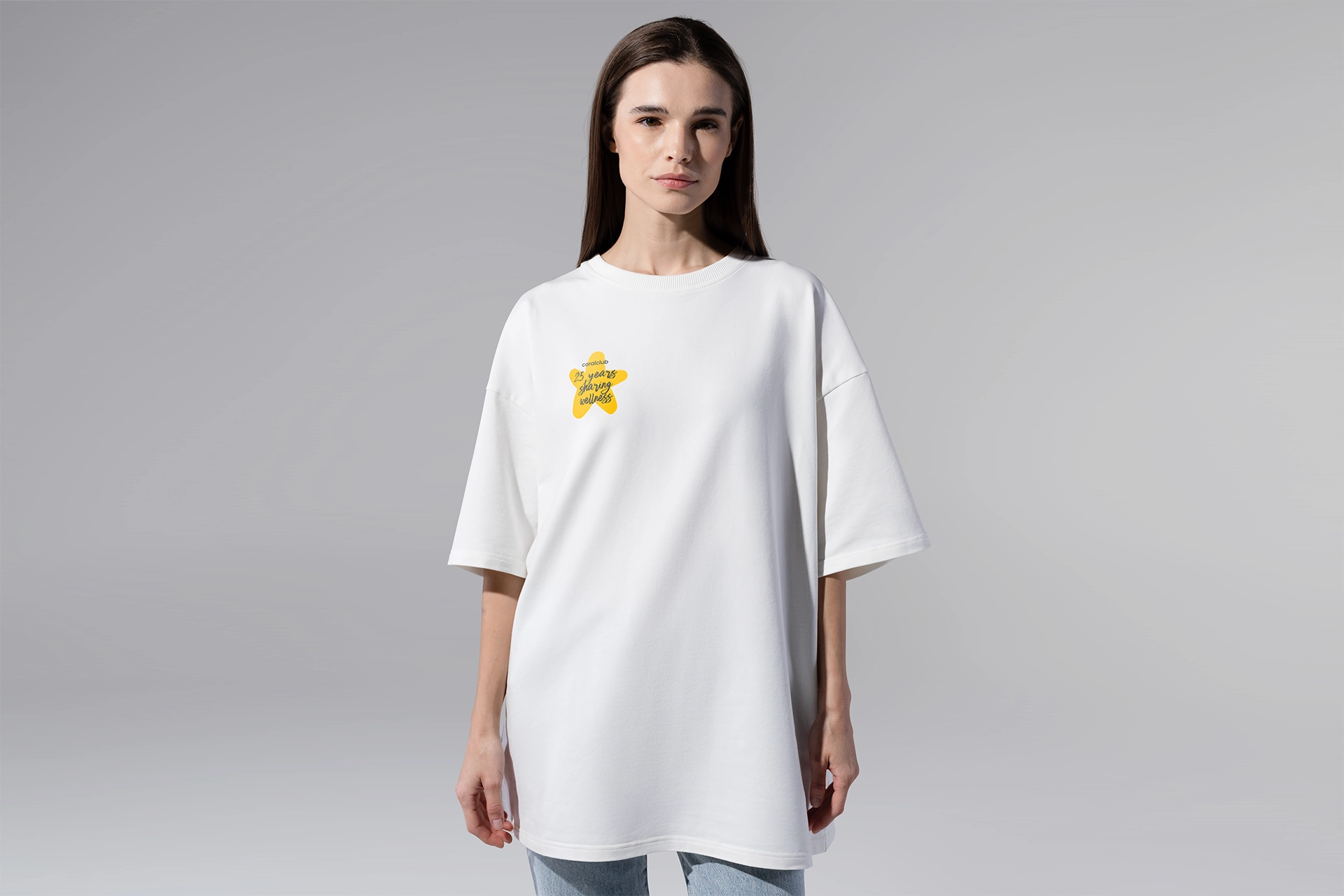 Oversized T-Shirt, weiß