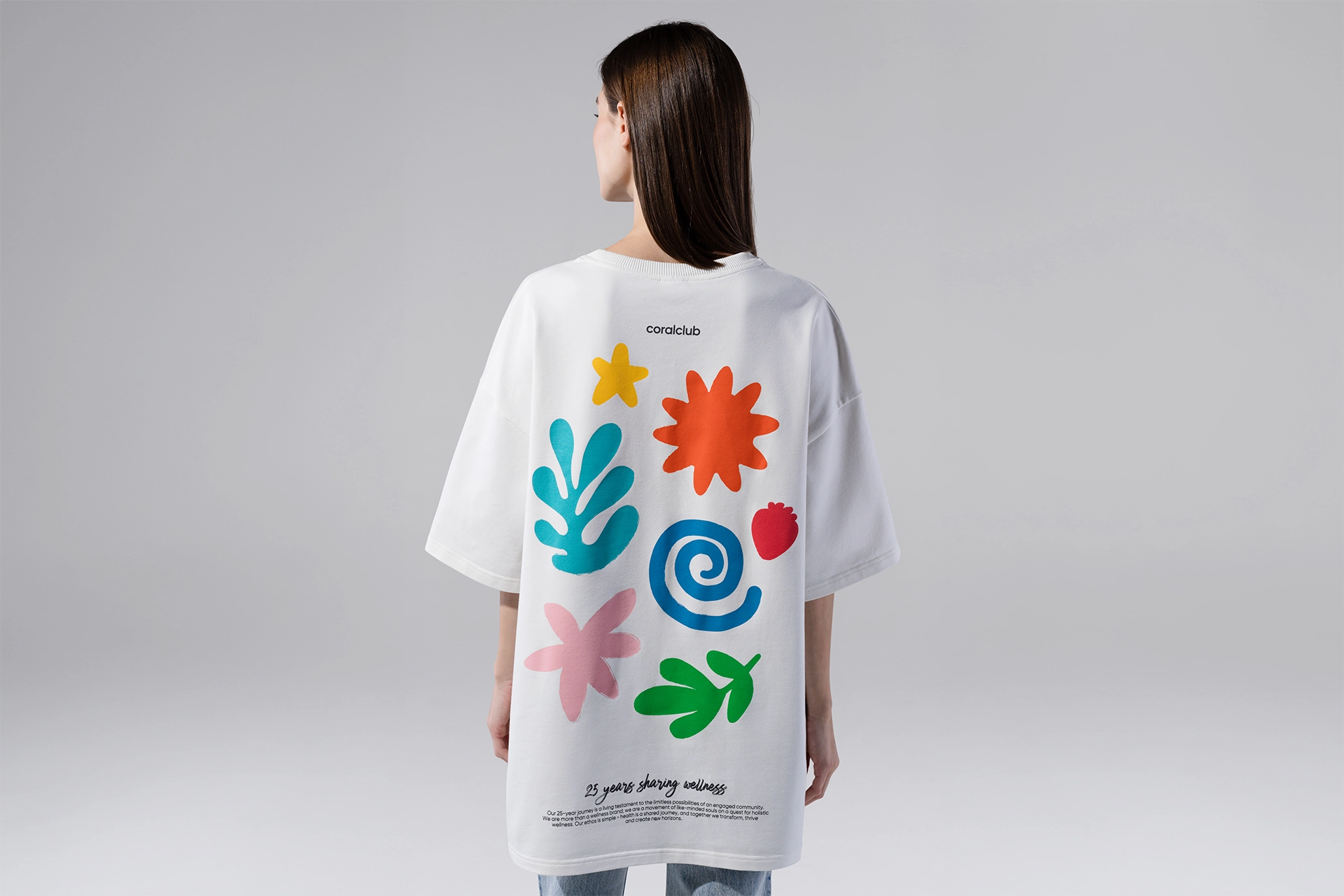 Oversized T-Shirt, weiß