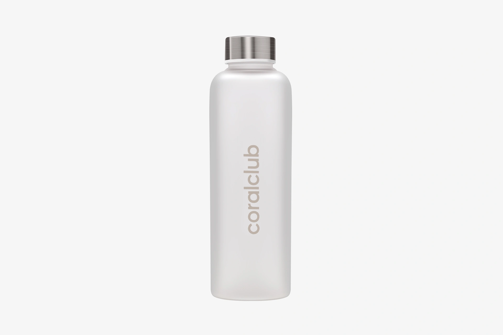 Hydrate the World glass bottle with metal cap