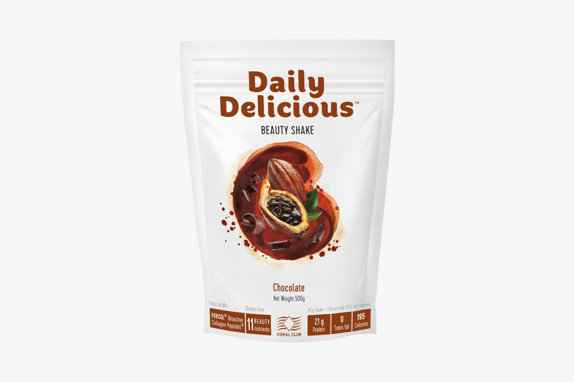 Daily Delicious Beauty Shake mit Schokoladegeschmack